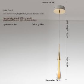 Drop-shaped Ceiling Lamp Post-modern Light Luxury Crystal