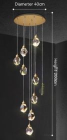 Duplex Stair Long Crane Crystal Lamp