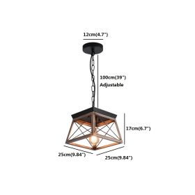 American Style Pendant Vintage Industrial Style Clothing Store Iron Art Lamp
